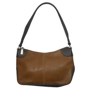 St John’s Bay Brown Genuine Leather Hobo Shoulder Bag Two Tone Casual Classic